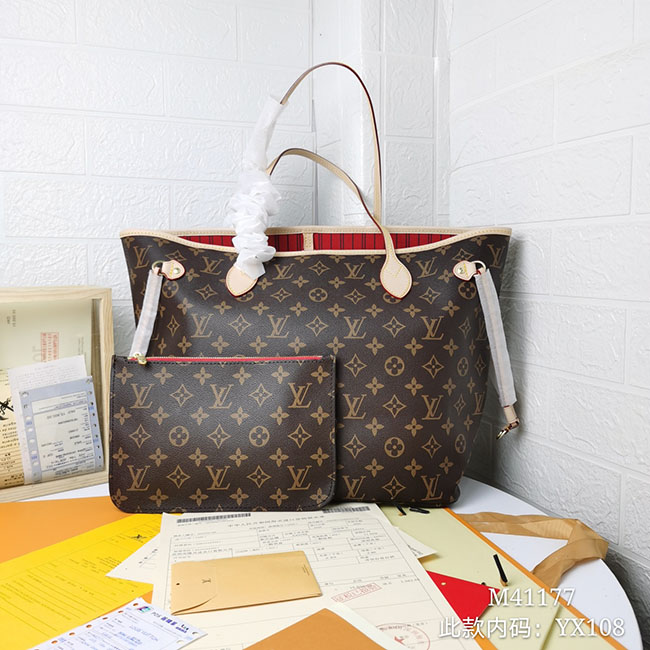 Túi lv neverfull MM 2 màu lót TN067