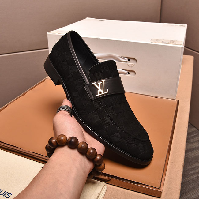 Giày Lười LV Da Lộn Nam Cao Cấp Sang Trọng 10