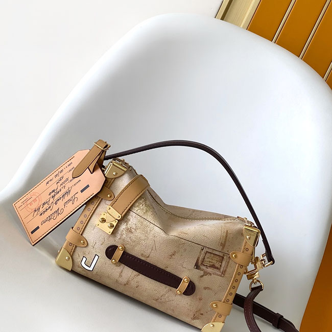 Túi LV Side Trunk MM bản độc màu be TLV188