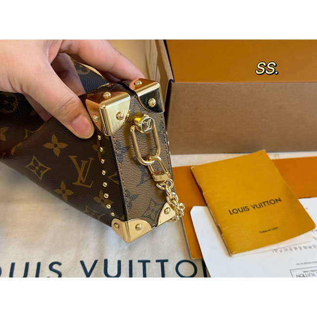 Túi rương LV Slim Trunk Monogram like auth 4
