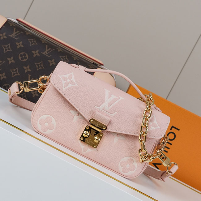 Túi LV Pochette Métis East West Hồng TLV068