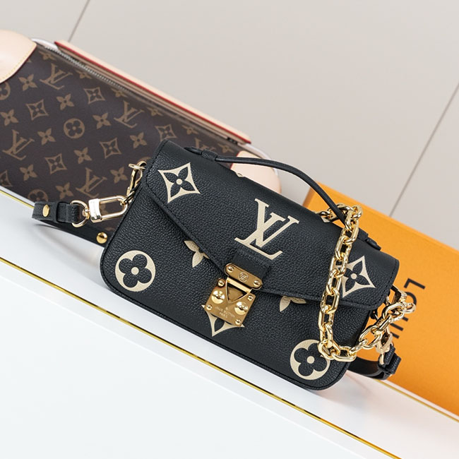 Túi LV Pochette Métis East West Empreinte đen TLV069