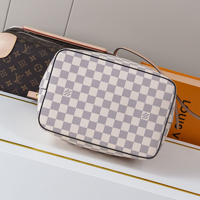 Túi LV NéoNoé MM Monogram trắng caro 4