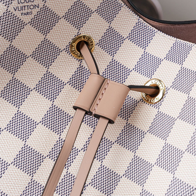 Túi LV NéoNoé MM Monogram trắng caro 8