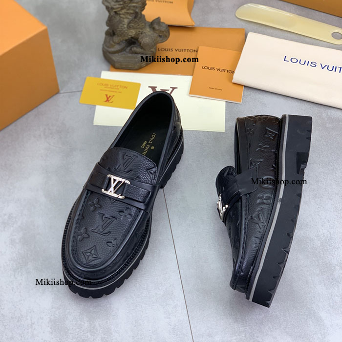 Giày lv đế cao lười - loafer nam cao cấp