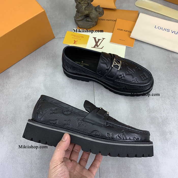 Giày lv đế cao lười - loafer nam cao cấp 6