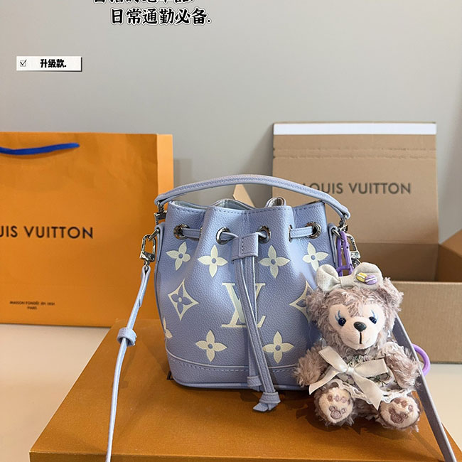 Túi LV Nano Noé rút màu xanh TLV126