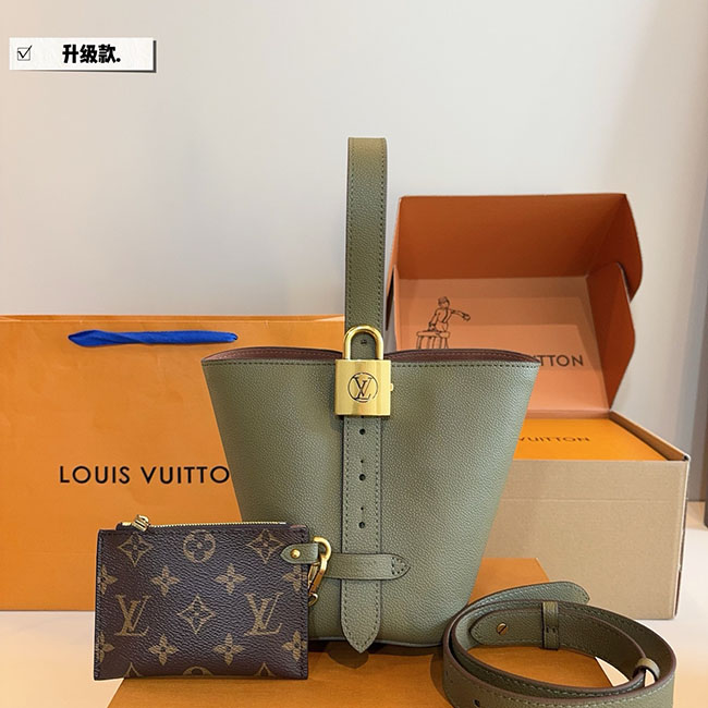 Túi LV All In BB xanh trơn TLV009