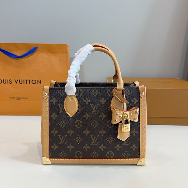 Túi LV OnTheGo trunk PM nâu like auth