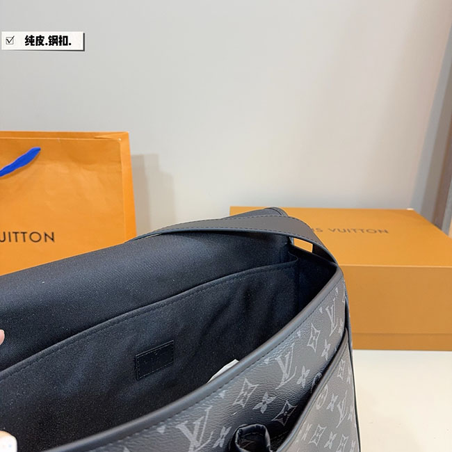 Túi đeo chéo LV Satchel Messenger đen monogram 2