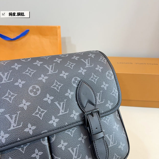 Túi đeo chéo LV Satchel Messenger đen monogram 3