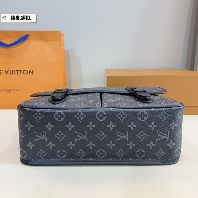 Túi đeo chéo LV Satchel Messenger đen monogram 7