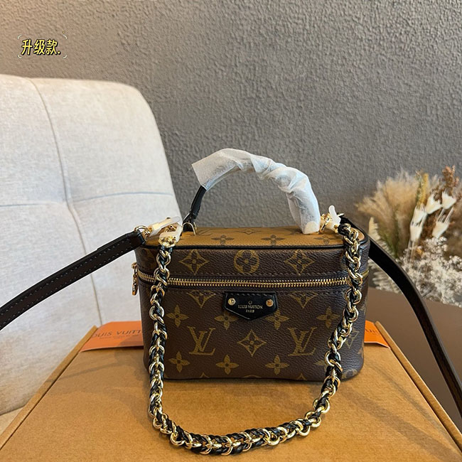 Túi hộp lv Vanity Chain Pouch monogram 4