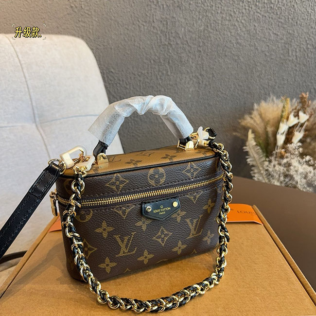 Túi hộp lv Vanity Chain Pouch monogram 2