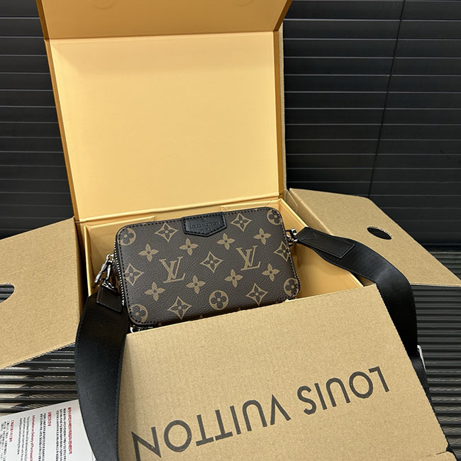 Túi đeo chéo LV nam Alpha Wearable Wallet nâu TNLV105