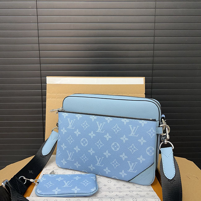 Túi đeo chéo LV Trio Messenger xanh da trời TNLV40