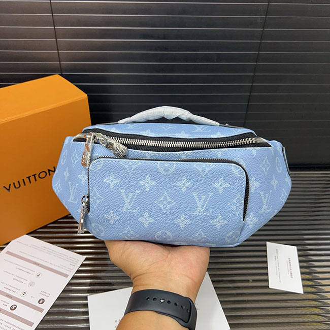 Túi Bao Tử LV Rush Bumbag Nam Monogram Like Auth 4