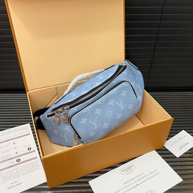 Túi Bao Tử LV Rush Bumbag Nam Monogram Like Auth 8