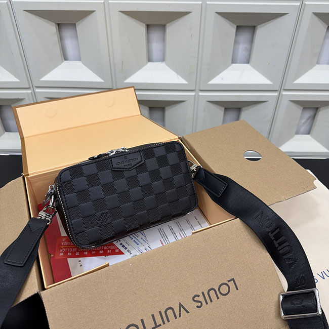 Túi đeo chéo LV nam Alpha Wearable Wallet caro TNLV108