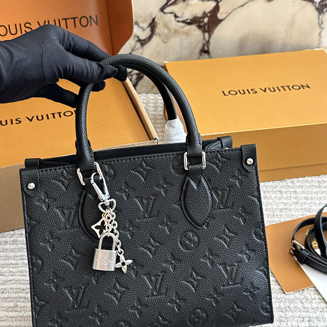 Túi LV OnTheGo PM đen dập nổi TLV153