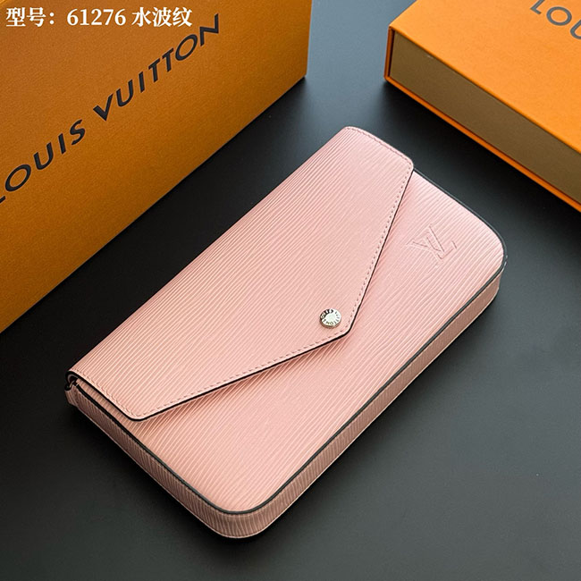 Túi Félicie Pochette hồng vân sóng TLV086