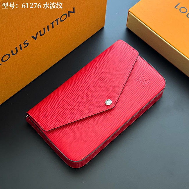 Túi Félicie Pochette đỏ vân ngang TLV085