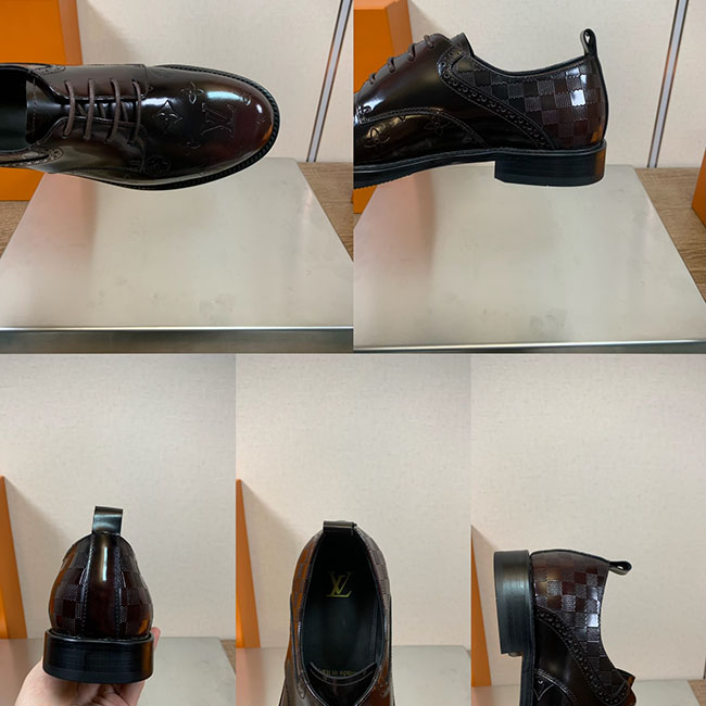 Giày tây LV buộc dây monogram rep 1:1 10