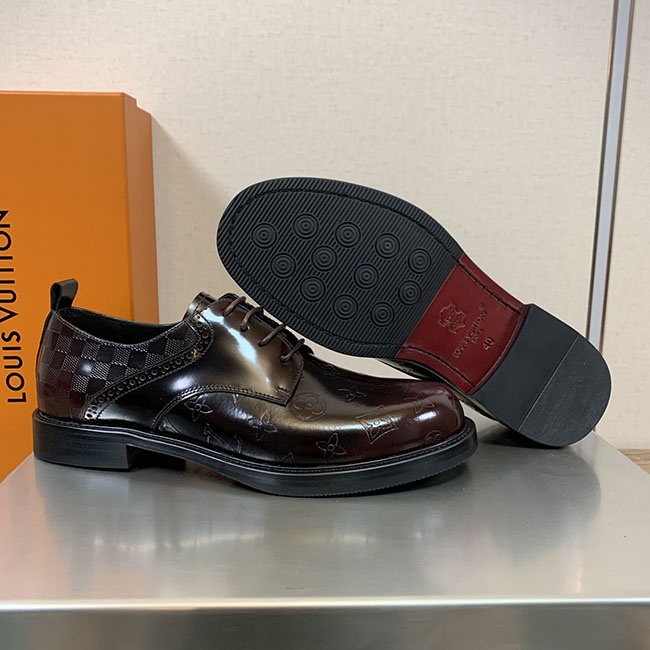 Giày tây LV buộc dây monogram rep 1:1 7
