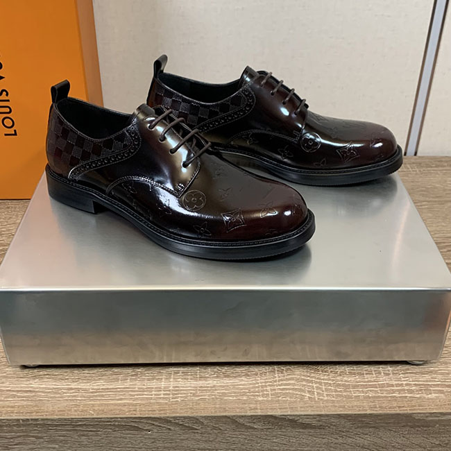 Giày tây LV buộc dây monogram rep 1:1 3