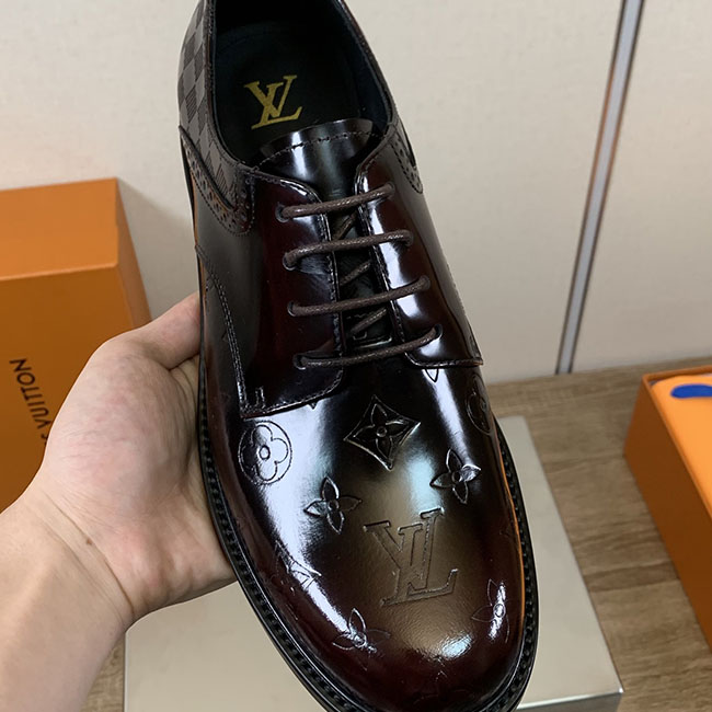 Giày tây LV buộc dây monogram rep 1:1 2