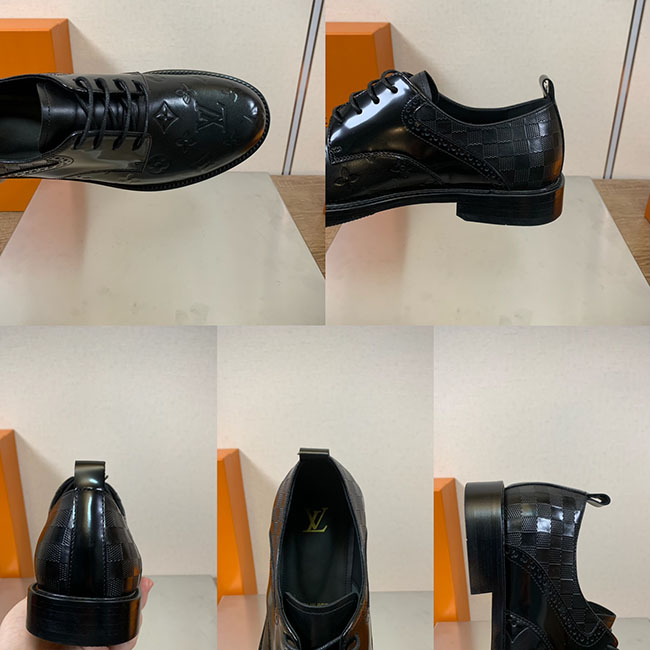 Giày tây LV buộc dây monogram rep 1:1 8