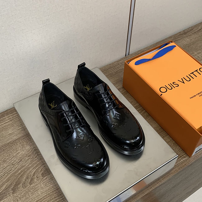 Giày tây LV buộc dây monogram rep 1:1 5