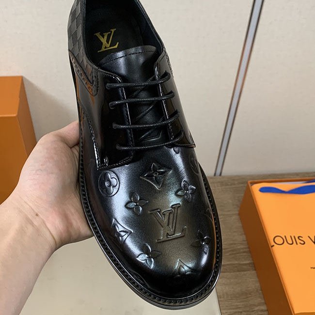 Giày tây LV buộc dây monogram rep 1:1 6