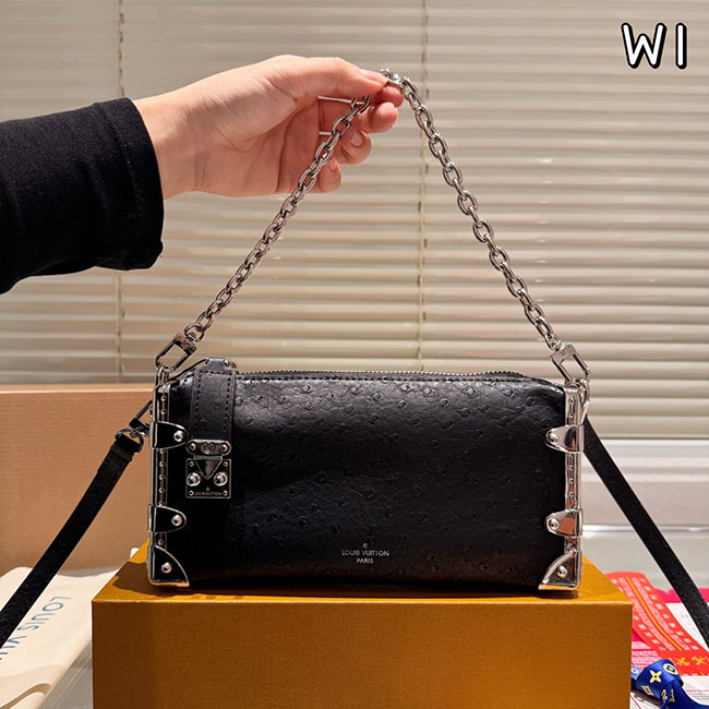 (2 màu)Túi LV Slim Trunk Monogram da hạt TLV194