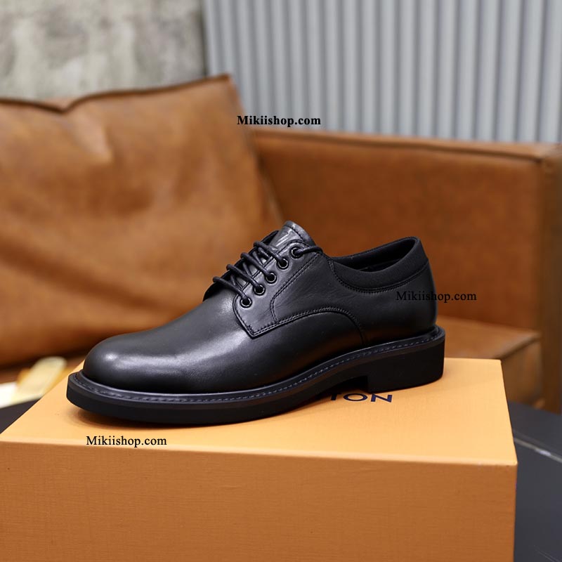 Giày LV lười đế cao buộc dây GLV13