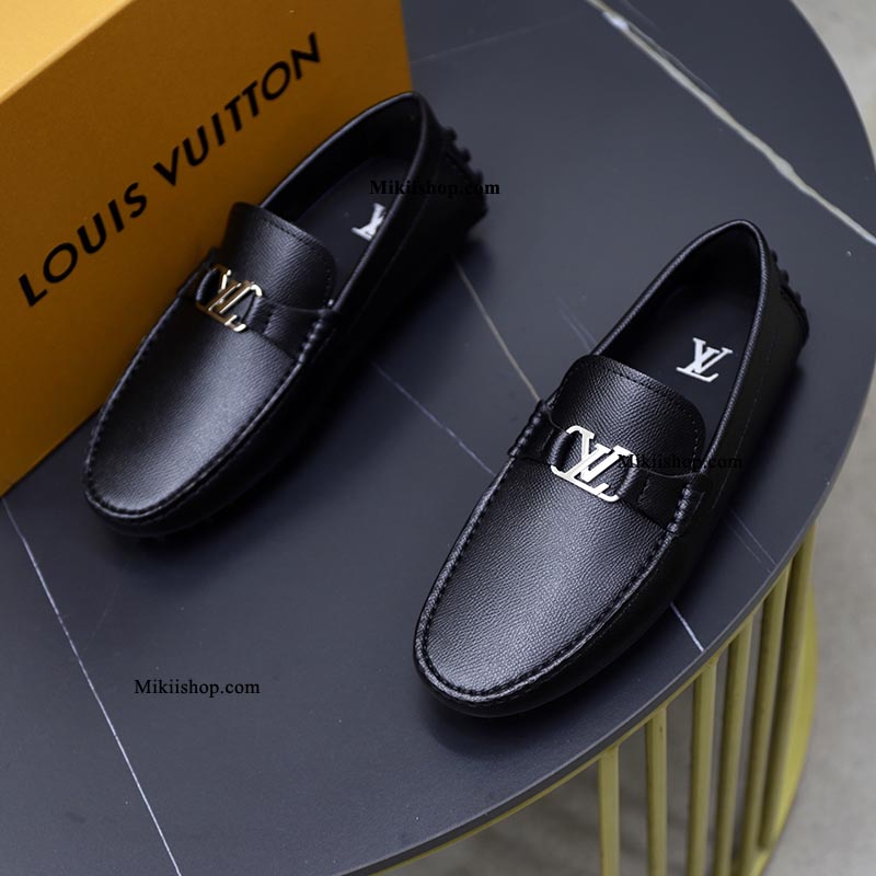 Giày LV lười da vân chéo GLV10