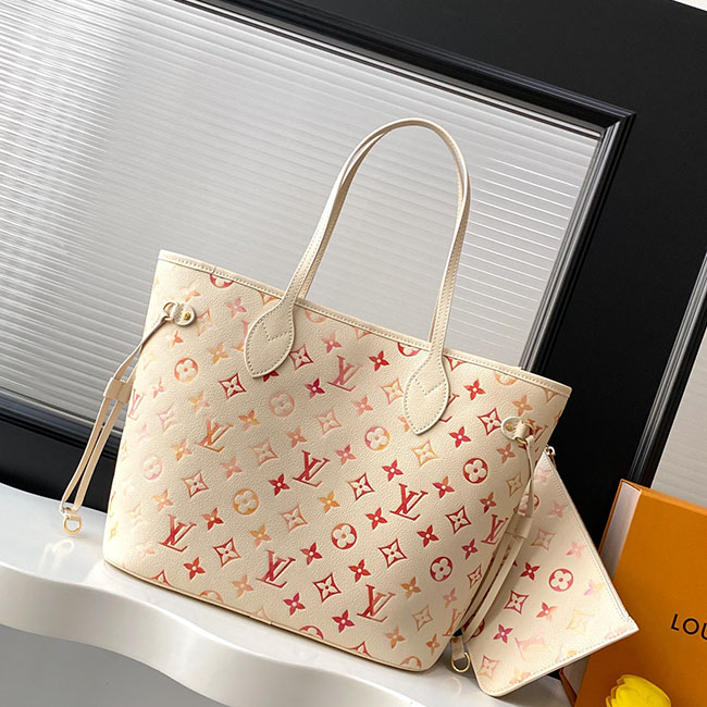 Túi LV Neverfull MM trắng like auth TLV207