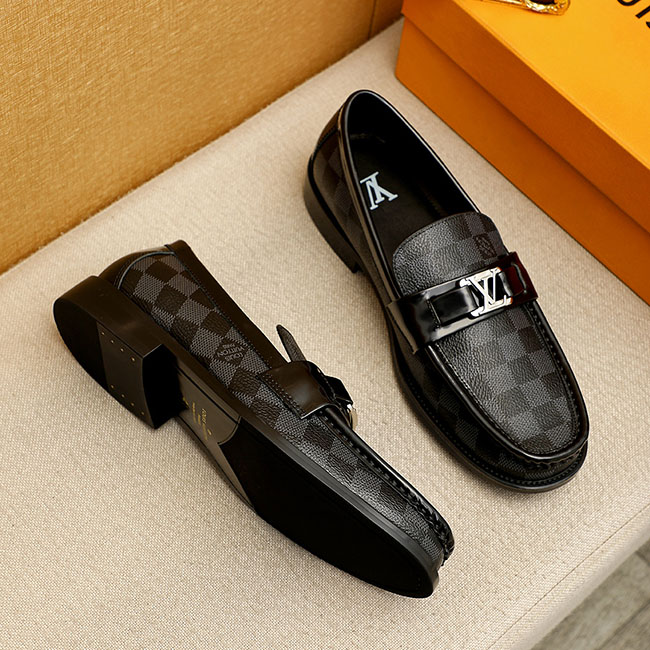 Giày Lười Loafer LV Họa Tiết Caro Damier Nam like auth 8