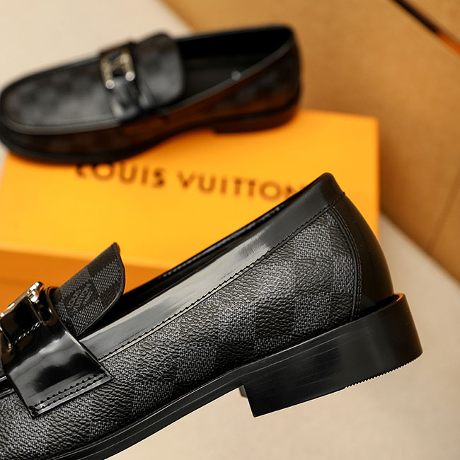 Giày Lười Loafer LV Họa Tiết Caro Damier Nam like auth 9