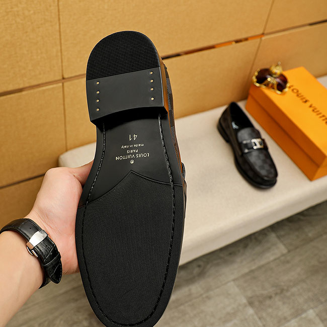 Giày Lười Loafer LV Họa Tiết Caro Damier Nam like auth 11