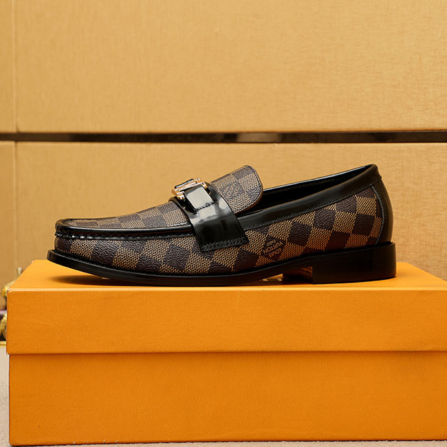 Giày Lười Loafer LV Họa Tiết Caro Damier Nam like auth 4