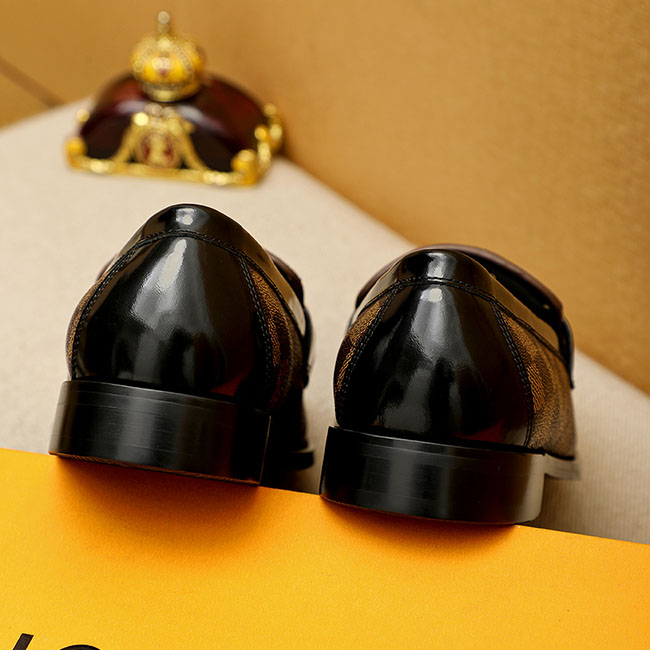 Giày Lười Loafer LV Họa Tiết Caro Damier Nam like auth 5