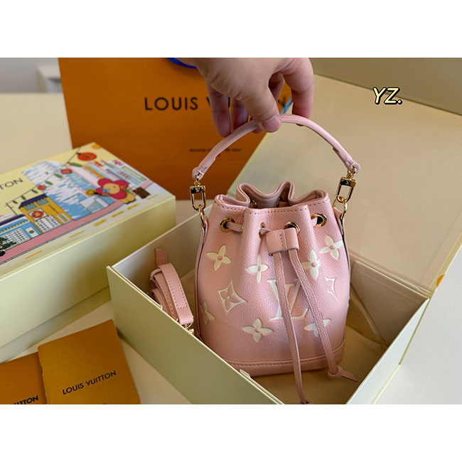 Túi LV Nano Noé rút màu hồng TLV125
