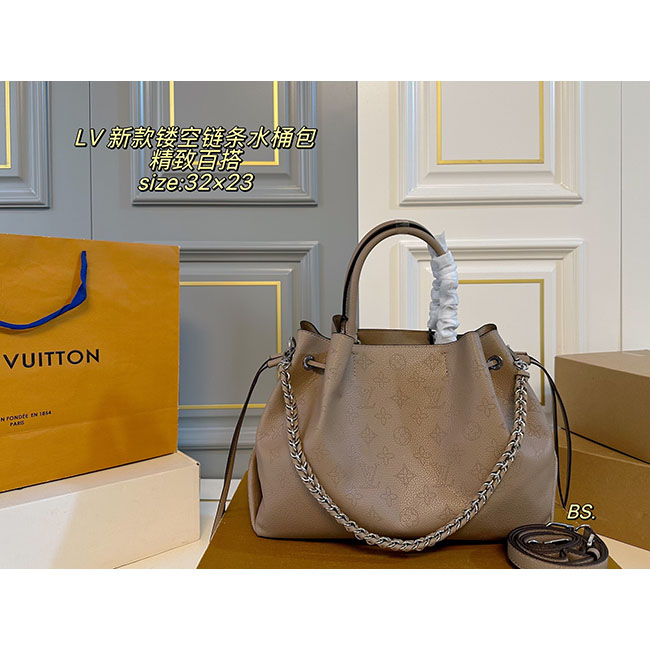 Túi LV Bella Tote monogram dập chìm 11