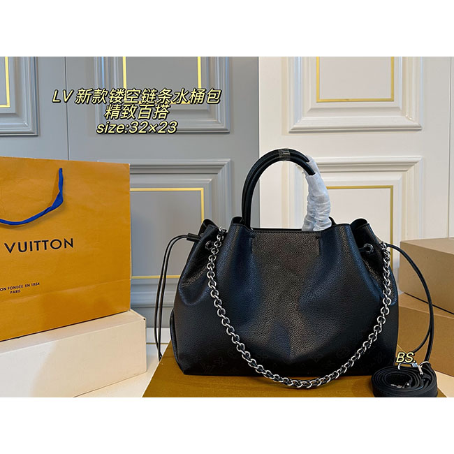 Túi LV Bella Tote monogram dập chìm 13