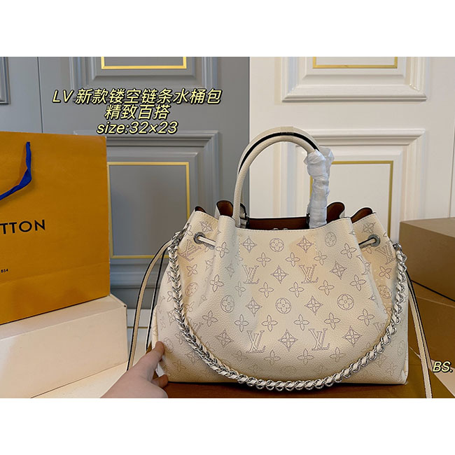 Túi LV Bella Tote monogram dập chìm 5