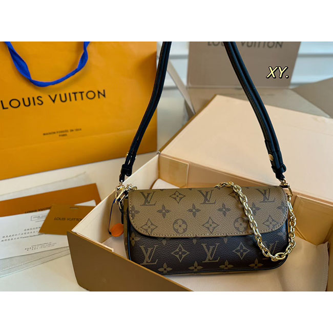 Túi LV Wallet On Chain Ivy monogram 2 màu TLV114