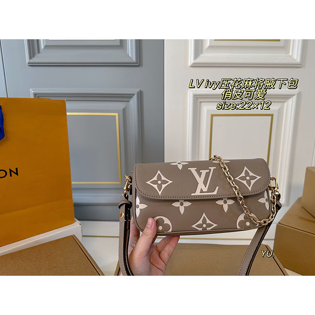 Túi LV Wallet On Chain Ivy xám TLV112