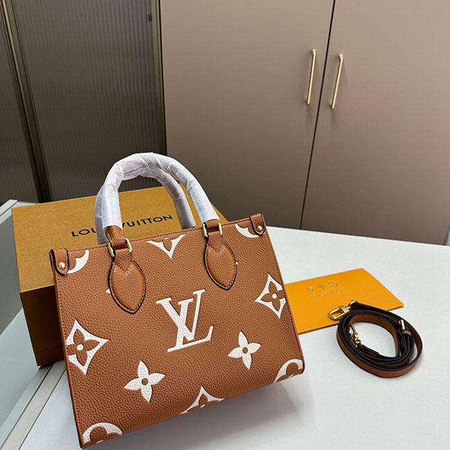 Túi LV OnTheGo PM Monogram nâu đất TLV149