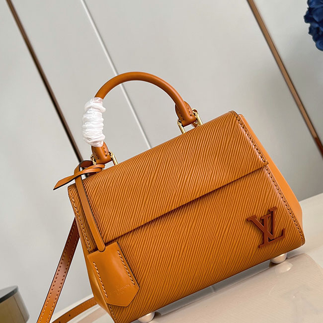 Túi LV Cluny mini Monogram cam vân sóng TLV136